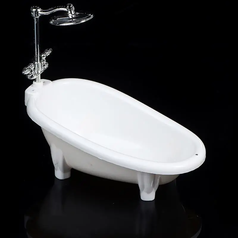 1/6 casa delle bambole mobili in miniatura mini vasca da bagno vasca modello giocattolo simulazione accessori per il bagno bambini finta casa delle bambole decorazione giocattolo