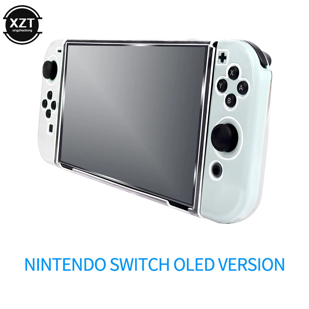 Custodia trasparente per Nintendo Switch Custodia per controller di gioco Oled Custodia morbida in TPU trasparente + Custodia rigida per PC Custodia protettiva in cristallo