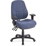 Lorell Baily Series Task Chair Upholstered in Gray/Blue/Black | 44 H x 26.9 W x 28 D in | Wayfair LLR81101