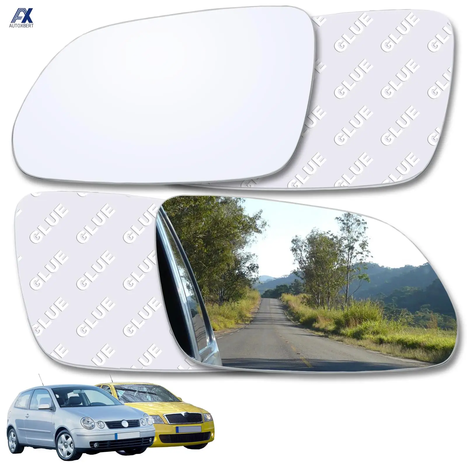 Vetro specchietto auto per Skoda Octavia MK2 A5 2004 2005 2006 2007 - 2009 ala specchietto laterale bastone di vetro su vista posteriore retrovisore convesso