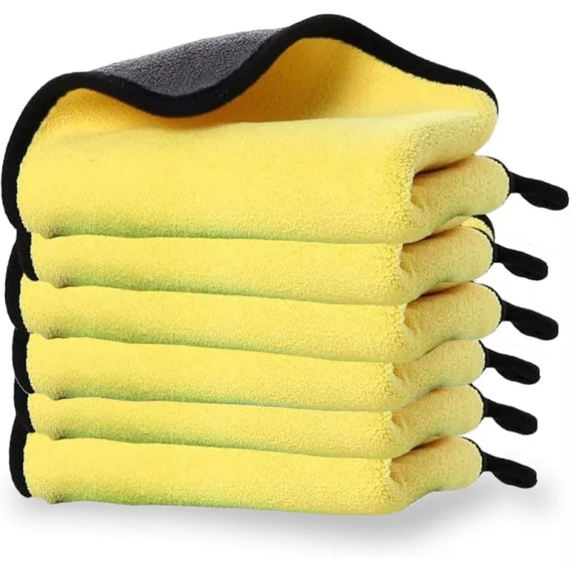 1/8/10 Stück 30x30/40CM Auto-Wasch-Mikrofasertuch, Autoreinigungs- und Trocknungstuch, Gesäumtes Autopflegetuch, Detailing-Autowaschtuch Image