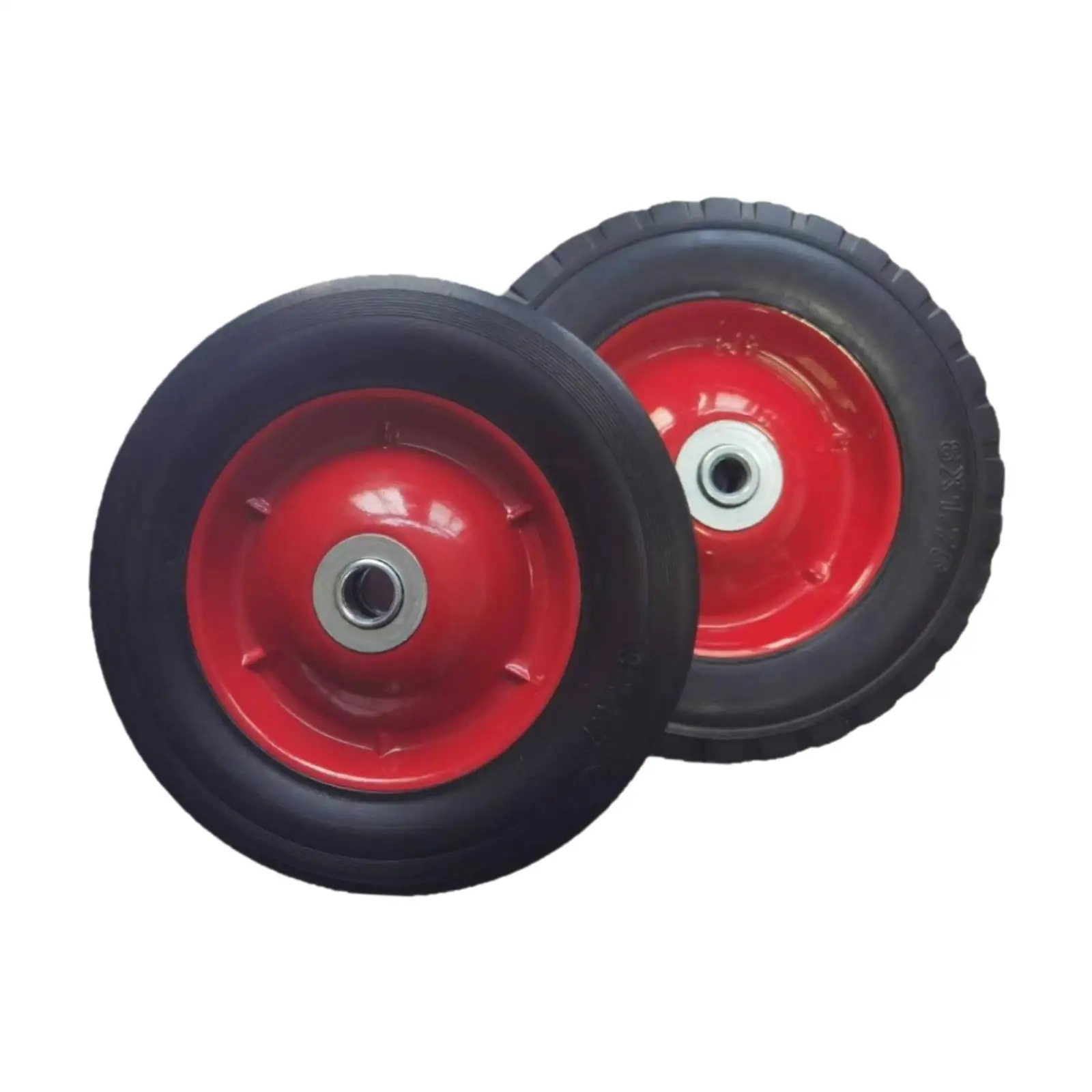 Hochbelastbares 8-Zoll-Schubkarrenrad Ersatzgummireifen für Klappwagen Luftkompressor Handwagen Image