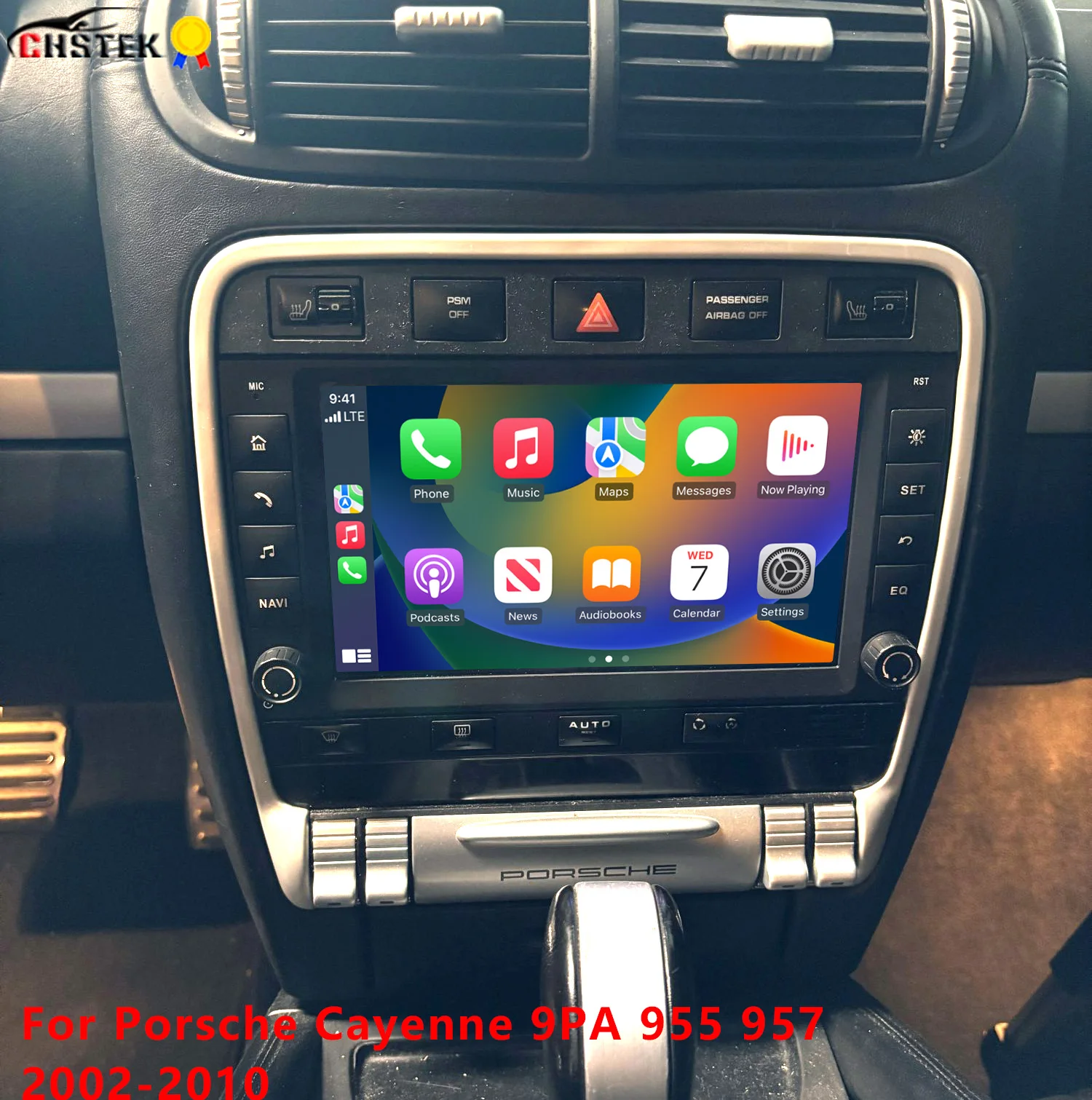 CHSTEK Autoradio Android 14 Multimedia-Player für Porsche Cayenne 9PA 957 955 2002-2010 mit Carplay Navigation GPS WIFI 4G Image