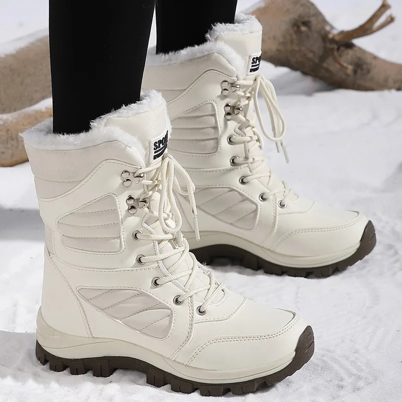 Schnee Frauen Stiefel Warm Halten Damen Schuhe Plattform Frauen Schuhe Mode Stiefeletten Plus Größe Botas Mujer Winter Stiefel Frauen
