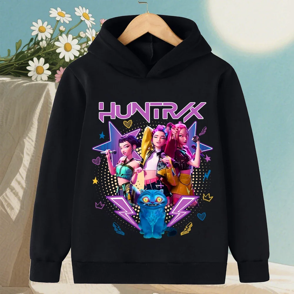 Hasbro Kinder-Sweatshirt im koreanischen Pop-K-Pop-Stil „Witch Hunter“ mit Kapuze, weiches und süßes Kinder-Oberteil für Frühling und Herbst Image
