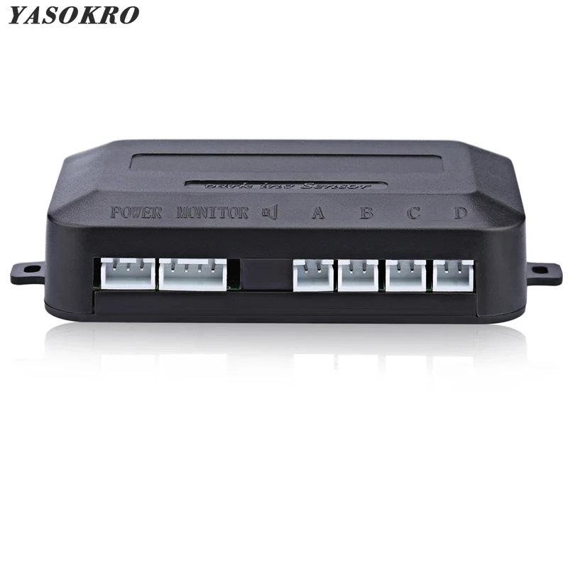 YASOKRO Auto Parktronic LED Parkplatz Sensor Controller Hintergrundbeleuchtung Display Reverse Backup Radar Monitor Detektor System Host 12V-24V Image