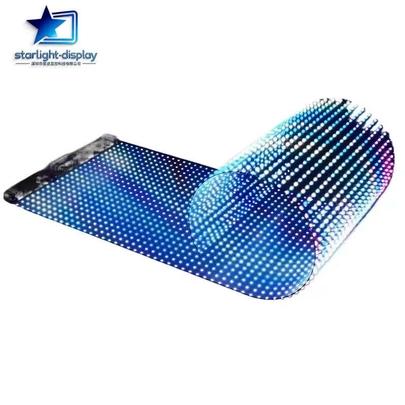 LED-Film-Bildschirm Transparenter LED-Film für Glas Installierter Werbe-LED-Bildschirm Weicher Transparenter Glas-Film LED-Bildschirm