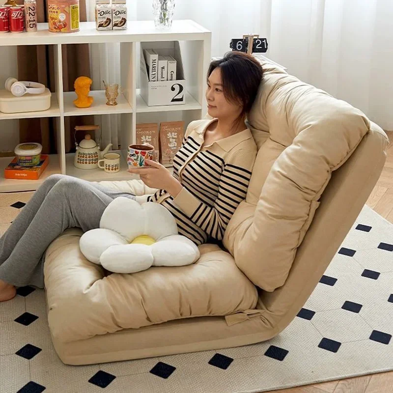 Faltbares Lazy Sofa, Schlafzimmer, Tatami-Sets, Bettlehne, Balkon, großer Stuhl, faltbarer Stuhl, Lounge-Sofa, Wohnzimmer, Einzel-Liegestuhl, 2025, Image