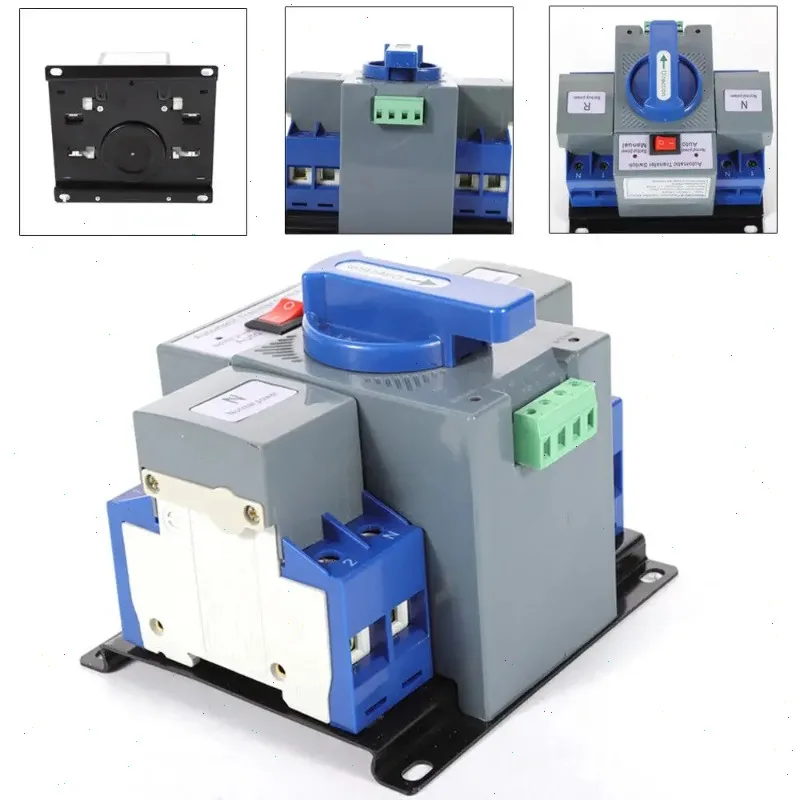 2P Automatischer Schalter 63A Dualer Stromumschalter für Zuhause Notstromschalter Automatischer Leistungsschalter 220V Image