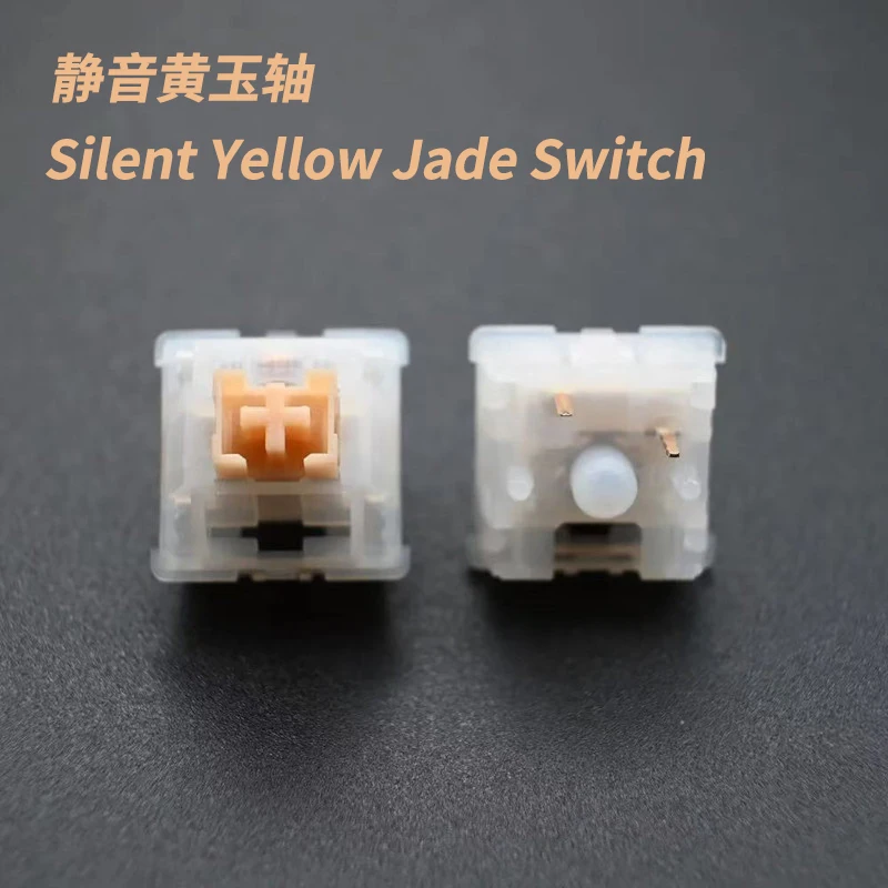 Outemu Yellow Jade Silent Switch 5Pin HP Tactile Custom Mechanical Keyboard Mute MX Switch Like Holy Panda geschmiert für Gaming Image