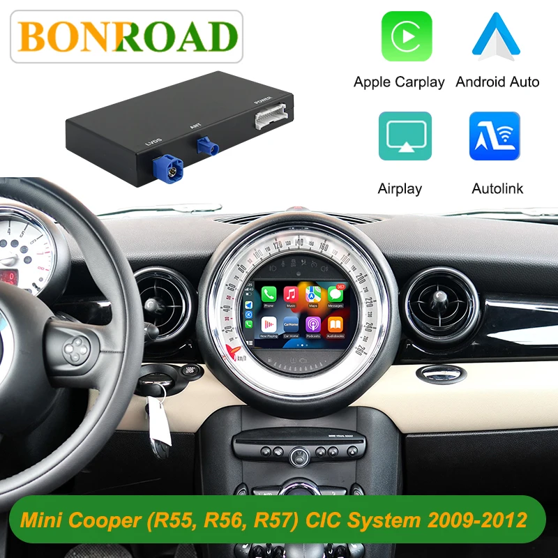 Bonroad Wireless Carplay Android Auto Modul für BMW CIC System Mini Cooper R55 R56 R57 R60 Mirror Link Airplay Nachrüstsätze Image