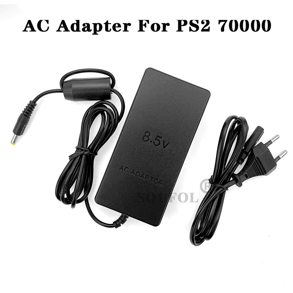 AC-Adapter für PS2 Slim 70000 Series Spielekonsole für PlayStation 2 DC 8,5V AC-Adapter Ladegerät Netzteil US/EU-Stecker