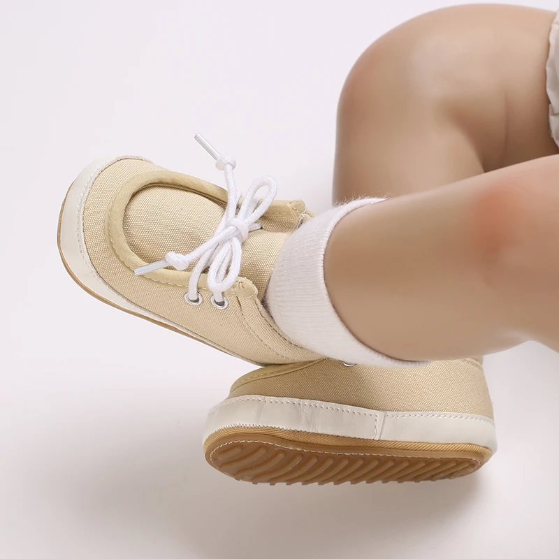 Taufschuhe mit rutschfester Gummisohle, Sportschuhe für Kinder, Mädchen und Jungen, einfarbig, rutschfeste Kinderschuhe