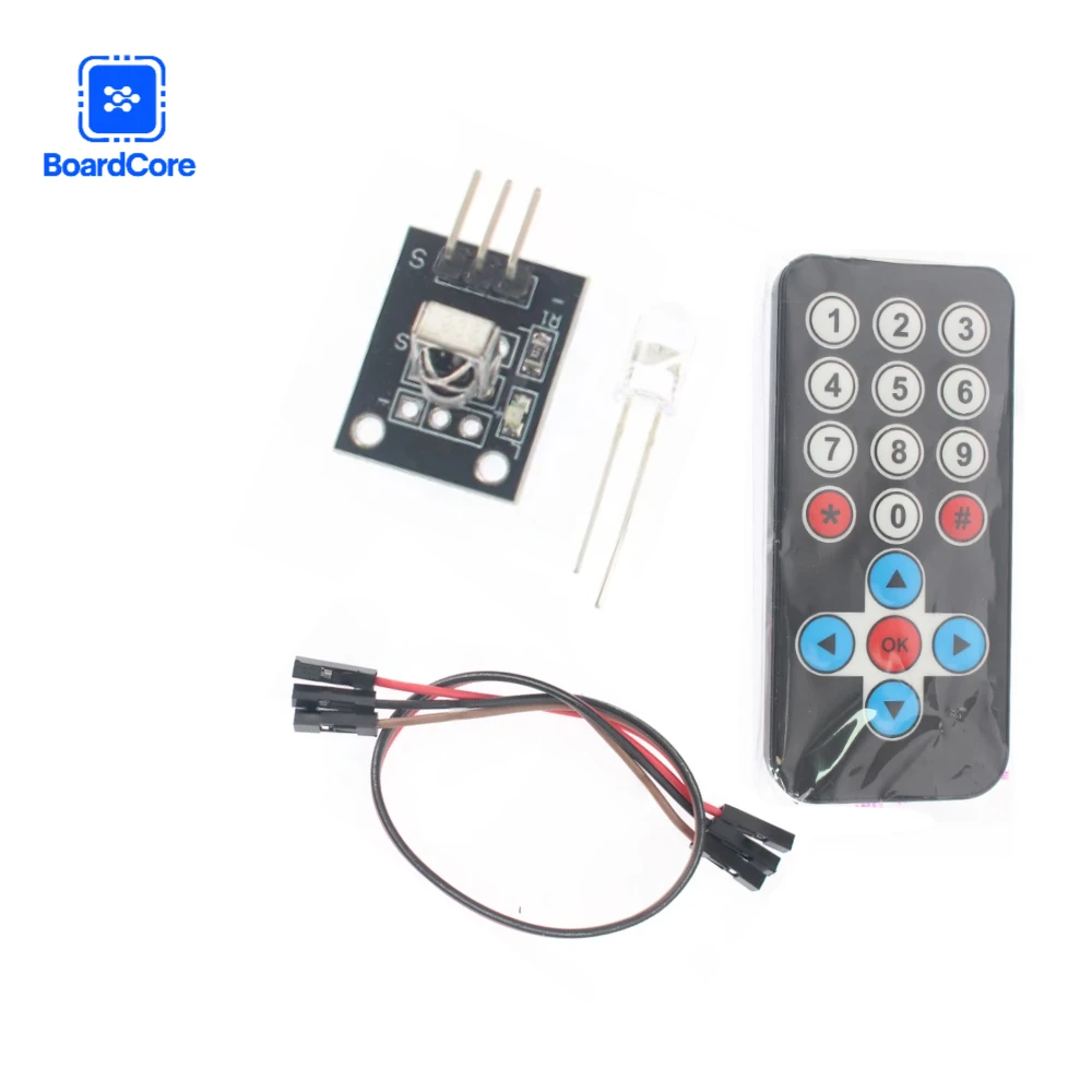 HX1838 Infrarot-Fernbedienungs-Set Infrarot-Sender-Empfänger-Modul Kompatibel mit Arduino und Raspberry Pi Image