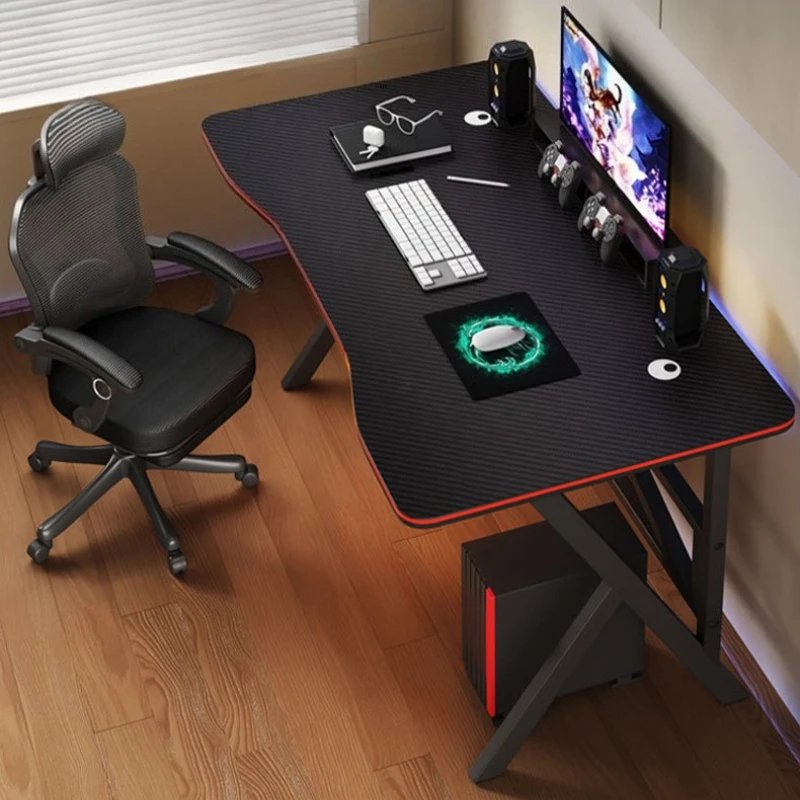 Ergonomischer Gaming-Tisch, Desktop-Computertisch, Arbeitstisch, Gaming, luxuriöser stabiler Gaming-Tisch, Schlafzimmer-Schreibtisch und Lernen