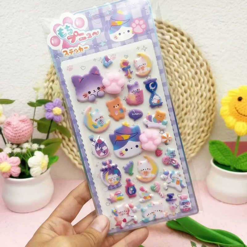 Kawaii Tier-Po-Aufkleber Weiche Knautschbare Fröhliche Gesäß-Sticker 3D Puffy Squishy Stressabbau-Aufkleber DIY Handyhüllen-Deko Image