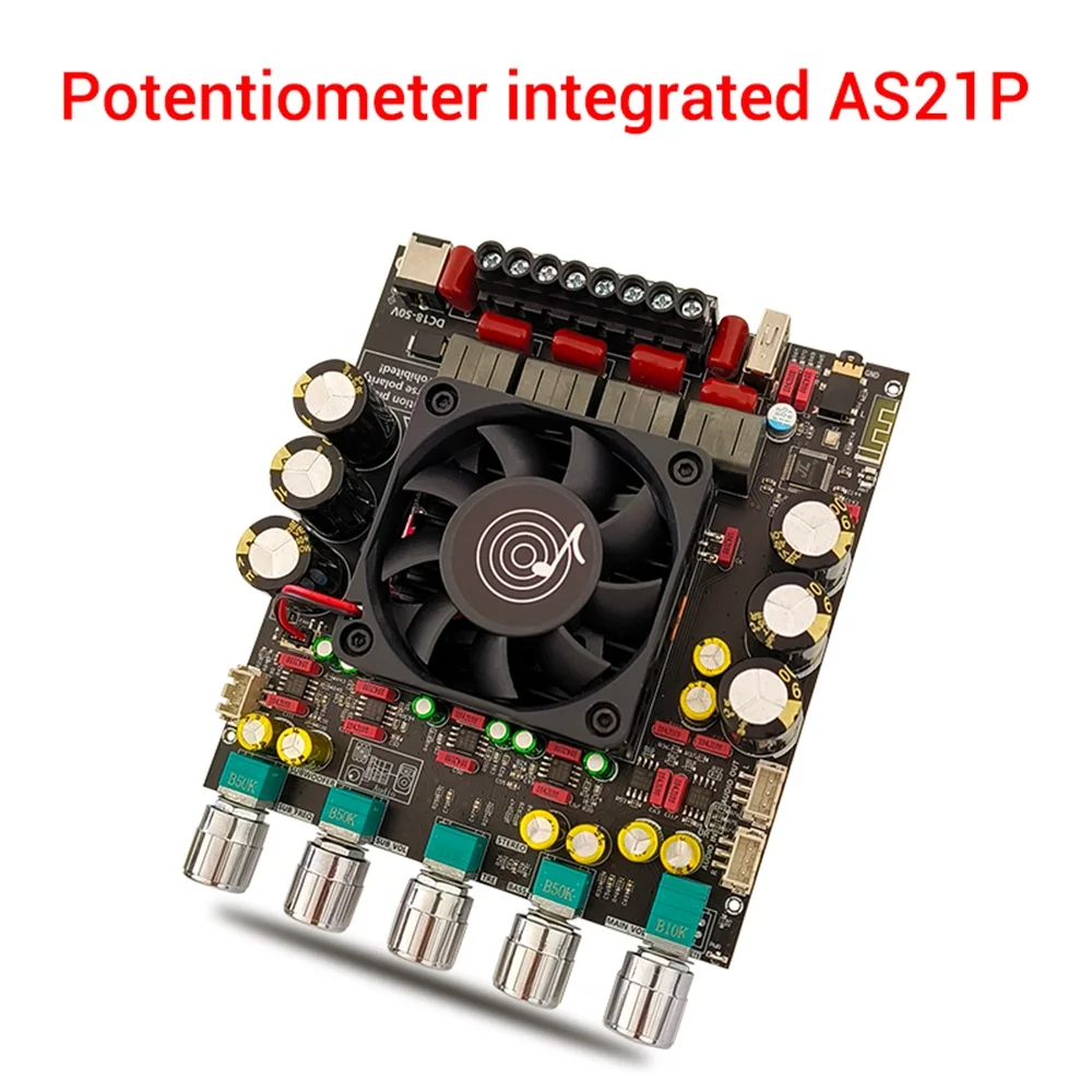 ZK-AS21P Audiophiler Verstärker 2.1-Kanal 300Wx2 + 600W Bluetooth-Audioverstärker TPA3255 Digitaler Leistungsverstärker Image