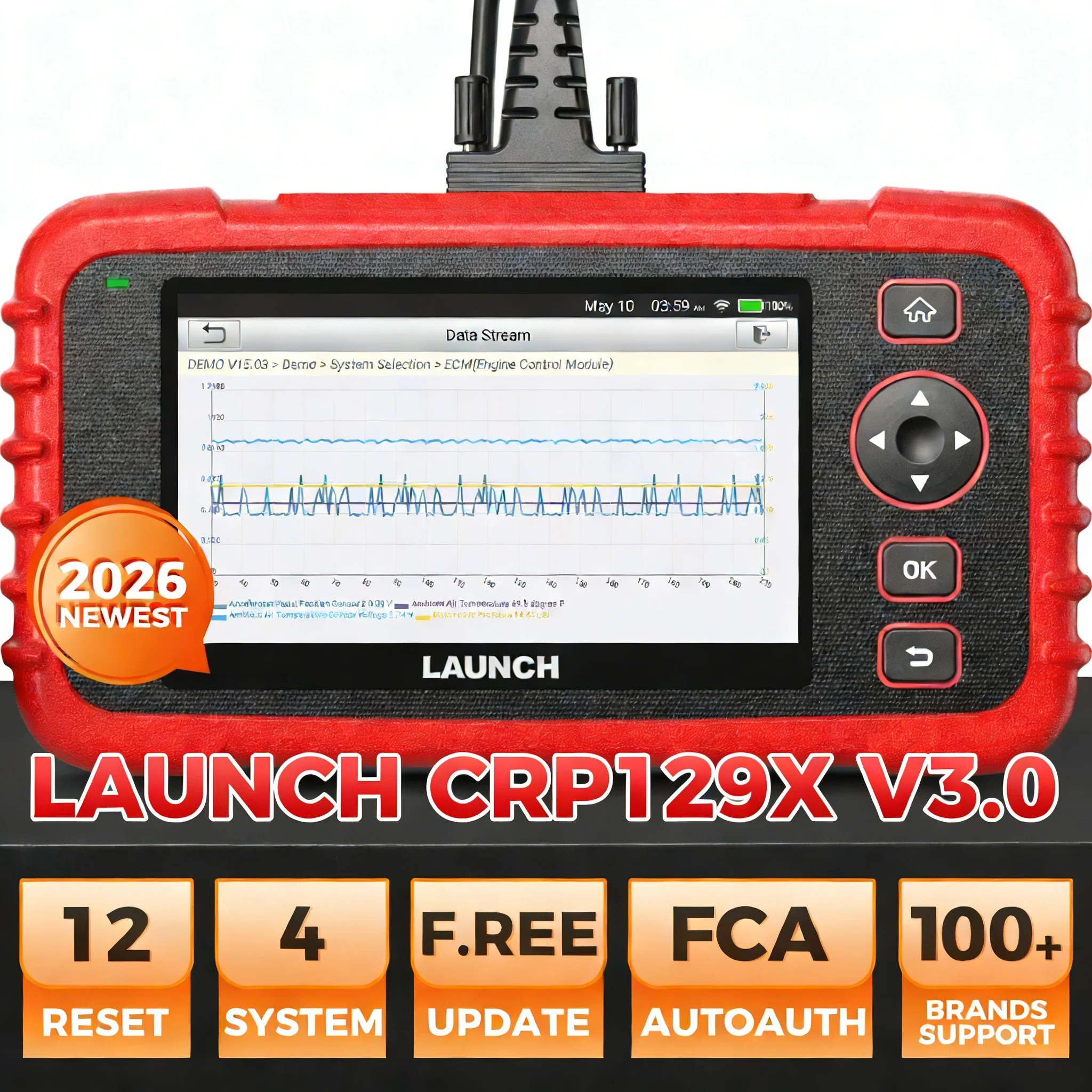 LAUNCH X431 CRP129X V3.0 Diagnosegeräte OBDII-Scanner Professioneller Kfz-Scanner Diagnose-Scanner Image