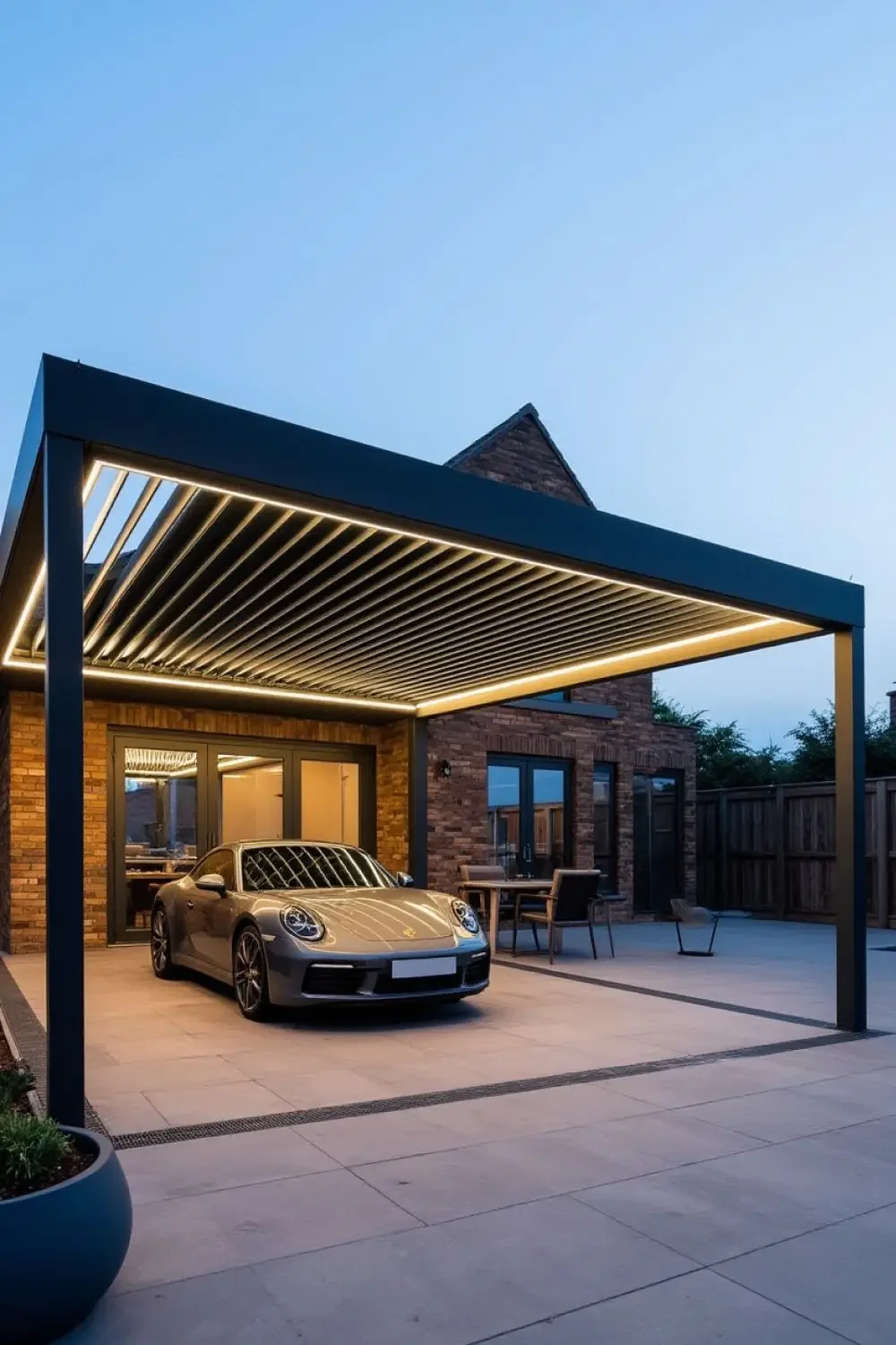 Aluminium-Pergola mit Lamellen für den Außenbereich, 3 x 3, 4 x 4, 6 x 6 m Pavillon, motorisierter Pavillon, individuelles Design Image
