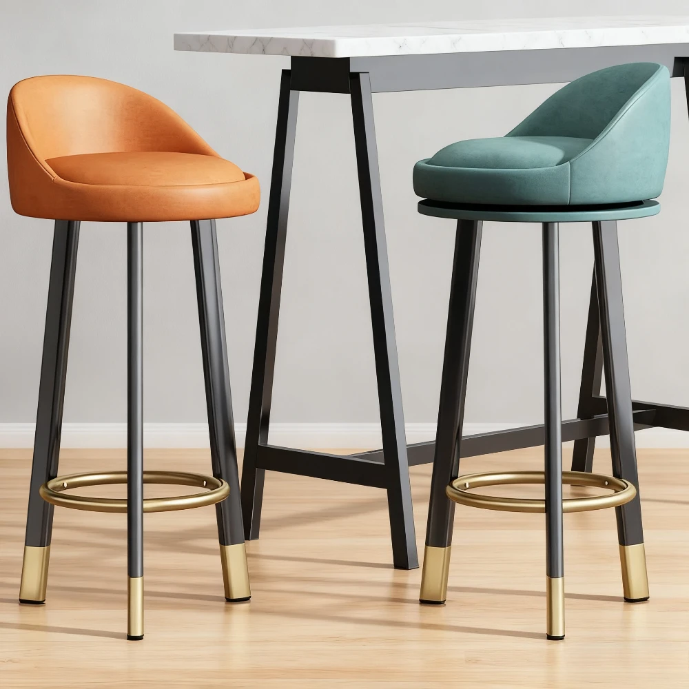 Bar Stuhl Licht Luxus Rotierenden Bar Stuhl Kasse Seite Rückenlehne Heben Stuhl Hause Moderne Einfache Hohe Hocker Barhocker Image