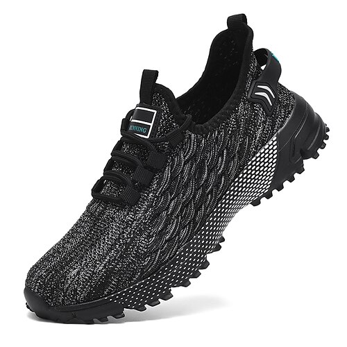 Marineblaue Strick-Sportschuhe für Herren, atmungsaktiv und flexibel, ideal zum Laufen, Spazierengehen und für entspannte Outdoor-Aktivitäten Image