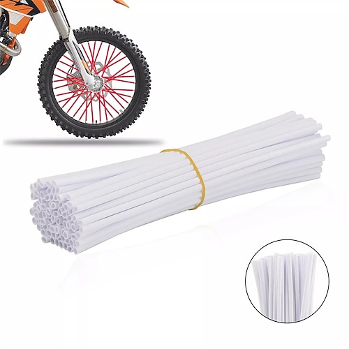 72-teiliges Set universeller Speichenabdeckungen (24 cm) für Dirtbikes, Motorradfelgen und Fahrräder. Image