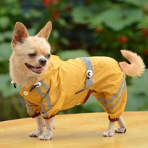 Hund Regenmantel Welpenkleidung Regenjacke Wasserdicht Winddicht Wasserdicht Outdoor Hundebekleidung for Buldogge Shiba Inu Mops Chihuahua Klein Image