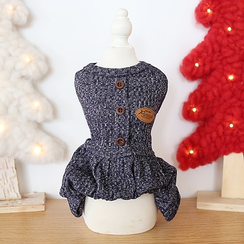 Hunde Katzen Kleider Modisch Kuschelig Winter Weich Outdoor Casual Kleidungs-Outfits für Hundewelpen Image