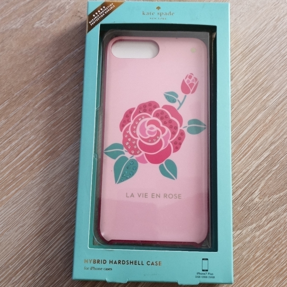 Kate Spade Cell Phones & Accessories | Kate Spade New York Phone Case Jeweled La Vie Rose Iphone 7 Cellphone | Color: Green/Pink | Size: Os