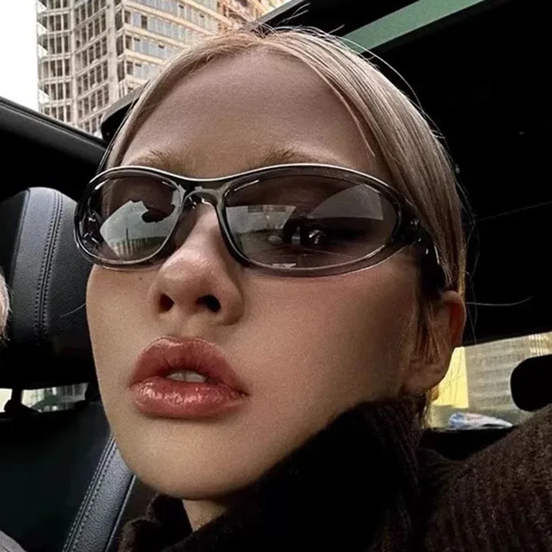 y2k Occhiali da sole vintage Cat Eye da donna per uomo Designer di marca di lusso Occhiali da sole Punk popolari Hip Hop Shades Occhiali sportivi da esterno