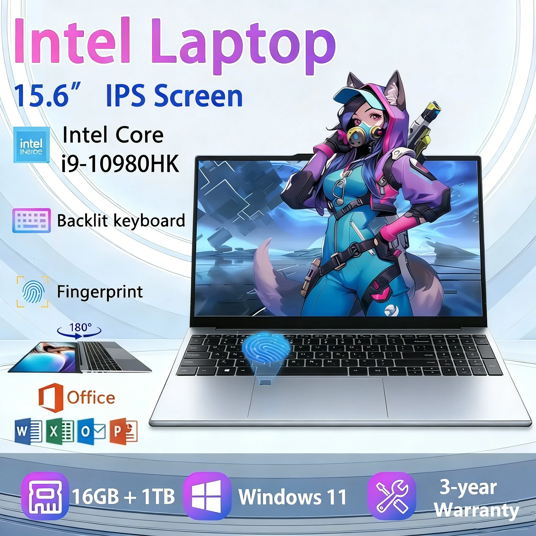 Windows 11 Pro Laptops Intel Core i9-10980HK 16GB RAM 1TB SSD Office Gamer Study notebook Computer PC