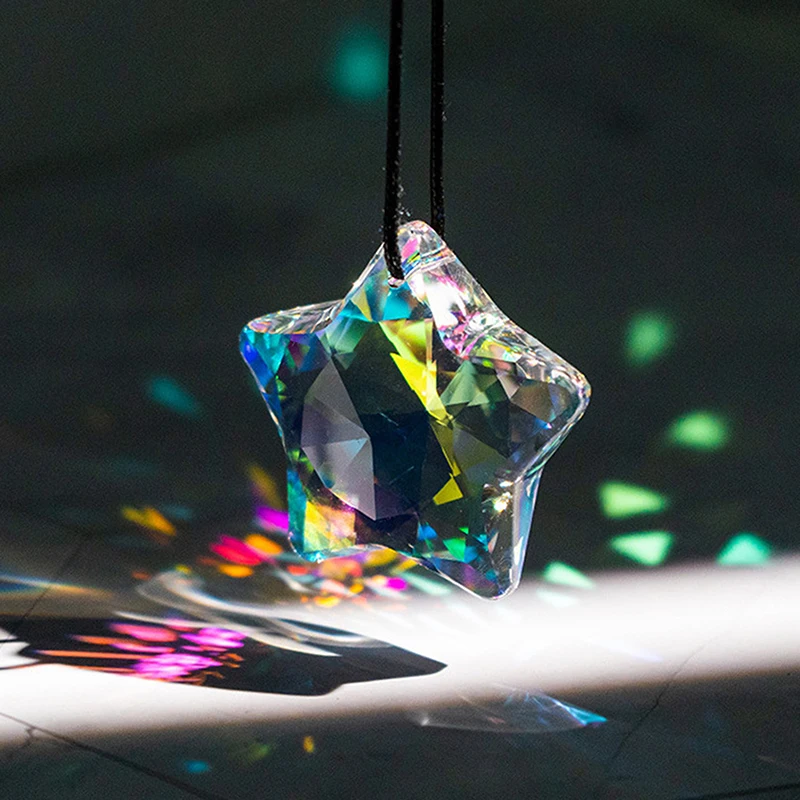New Crystals Wind Chime Prism Sun Catchers Handmade Jewellery Garden Hanging Pendant Rainbow Chaser Ornament Window Garden Decor