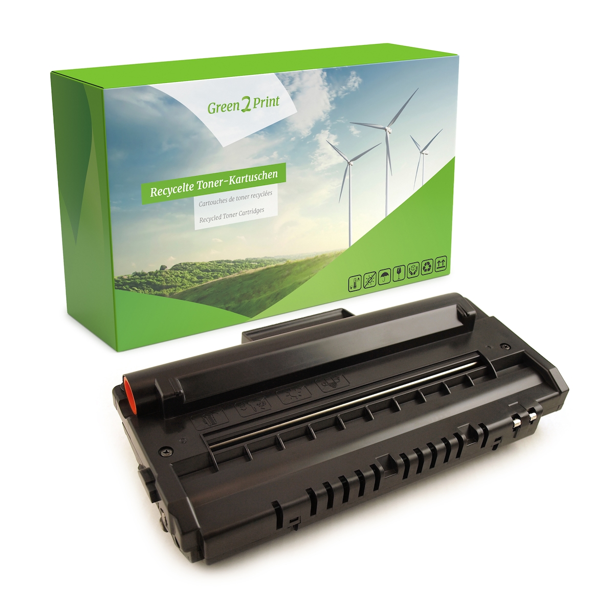 Green2Print Toner schwarz ersetzt Xerox 109R00725, Dell 593-10044, K4671, Lexmark 18S0090, 56P1990, Samsung ML-1520D3, ML-1520D3/ESL, ML-1710D3, ML-17 Image