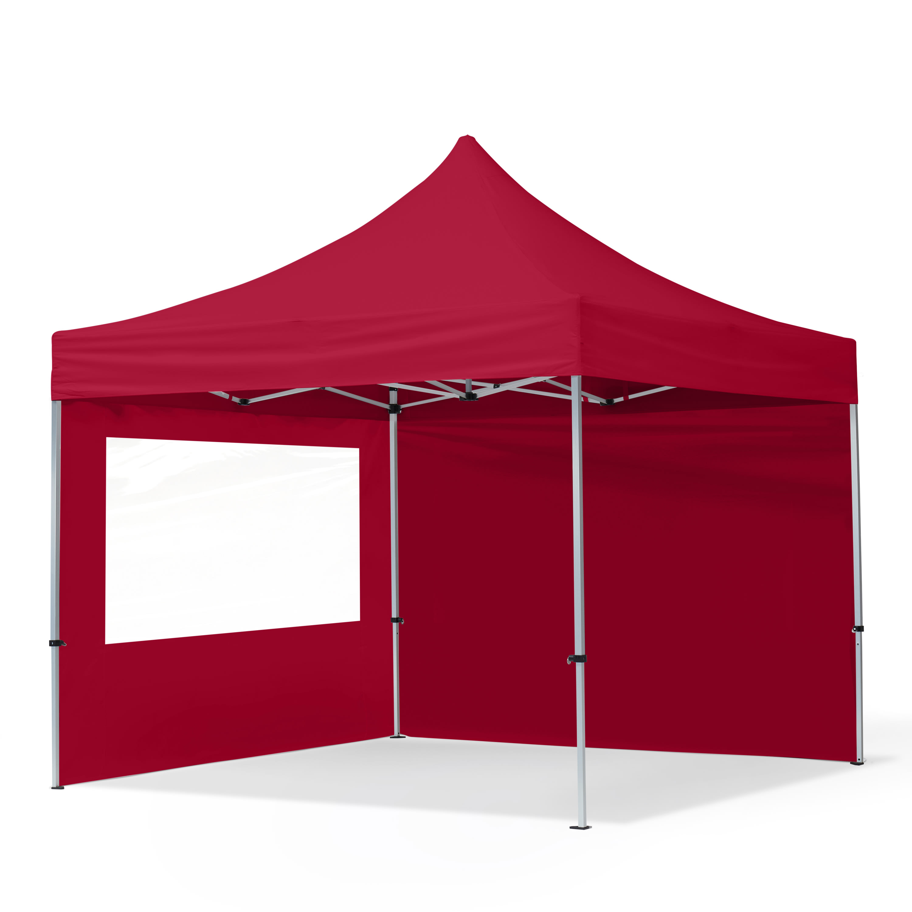 3x3m Aluminium Faltpavillon, inkl. 2 Seitenteile, rot - (59013) Image