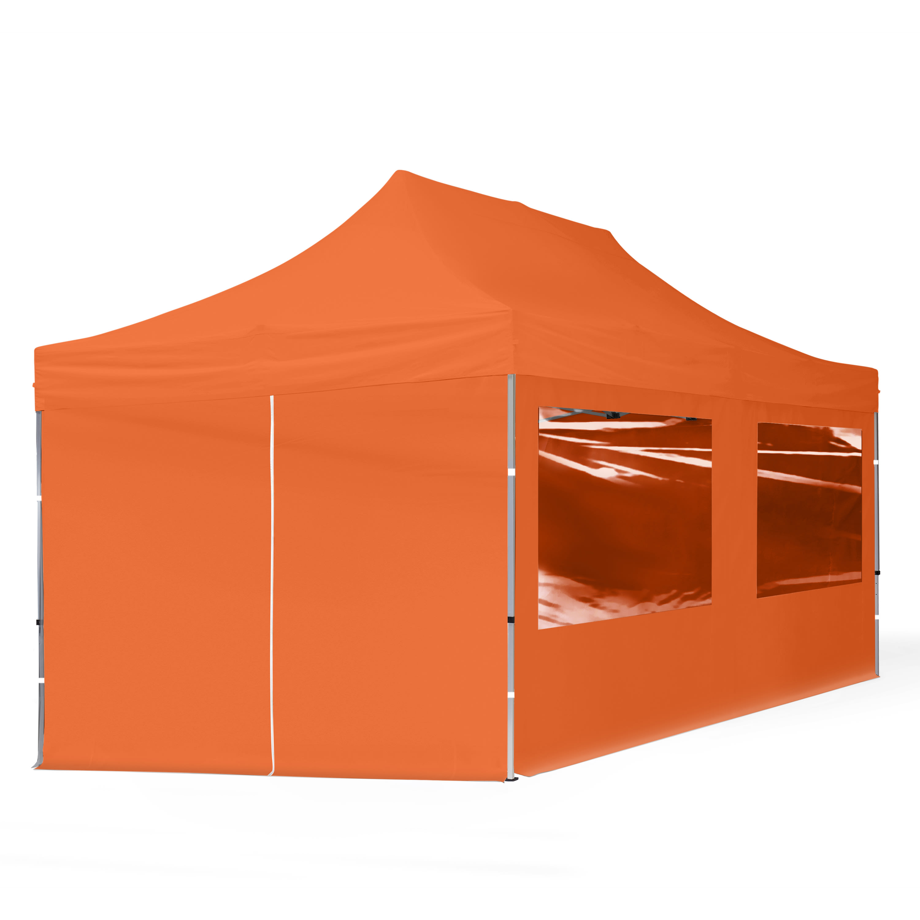 3x6m Aluminium Faltpavillon, inkl. 4 Seitenteile, orange - (59029) Image