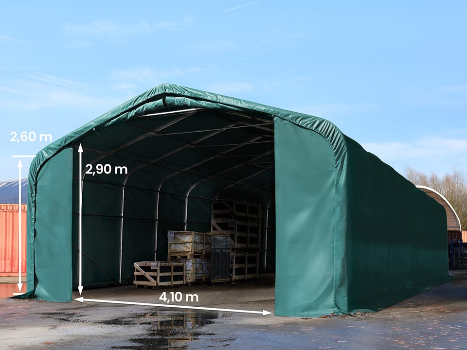 6x36m Zelthalle, PVC-Plane, dunkelgrün, mit Statik (Betonuntergrund) - (49427) Image