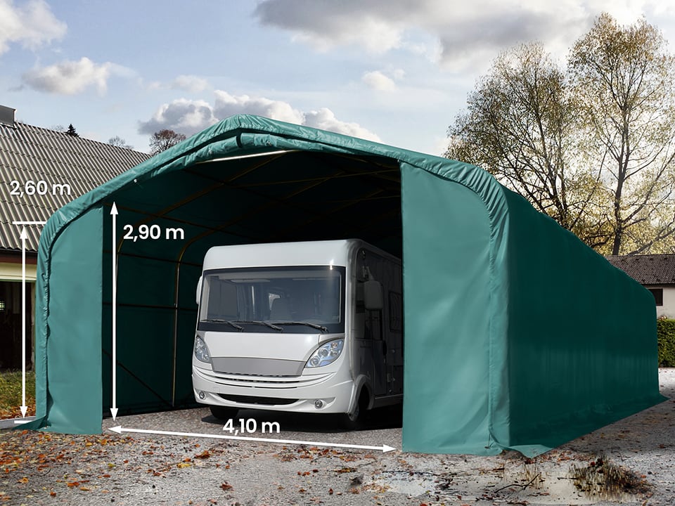 6x36m Zeltgarage, PVC-Plane, dunkelgrün, ohne Statik - (99493) Image