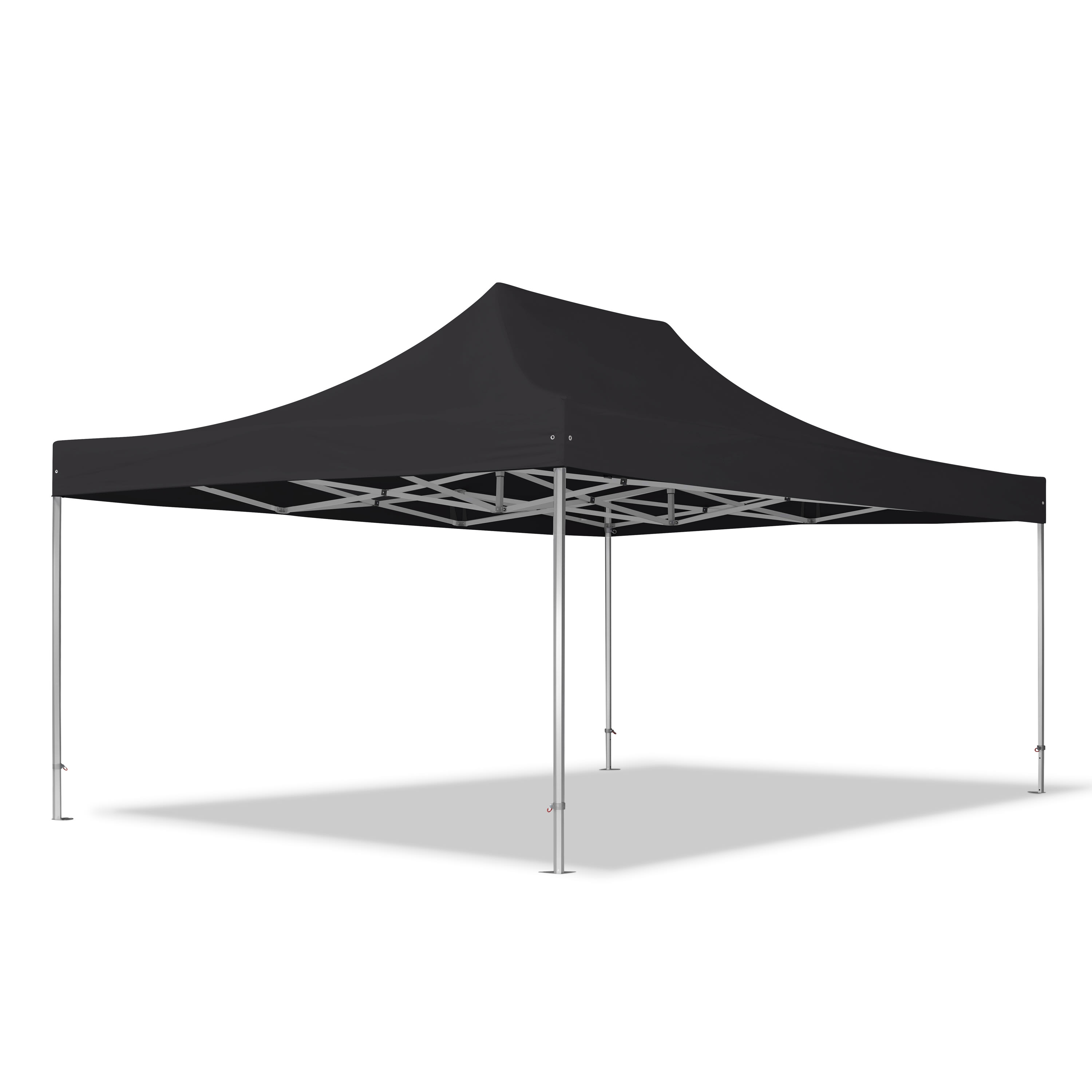 4x6m Aluminium Faltpavillon, ohne Seitenteile, schwarz - (59065) Image