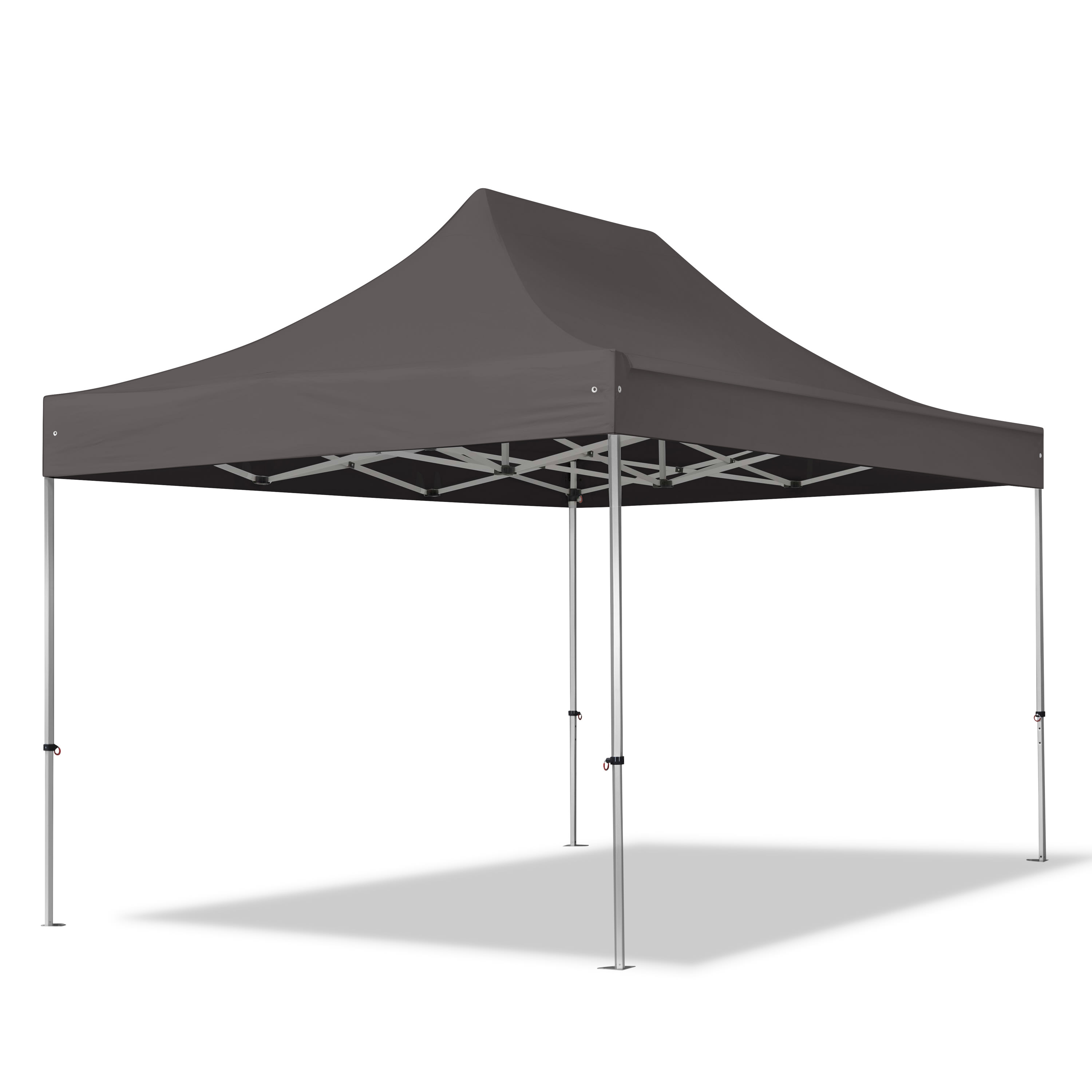 3x4,5m Aluminium Faltpavillon, ohne Seitenteile, dunkelgrau - (600203) Image