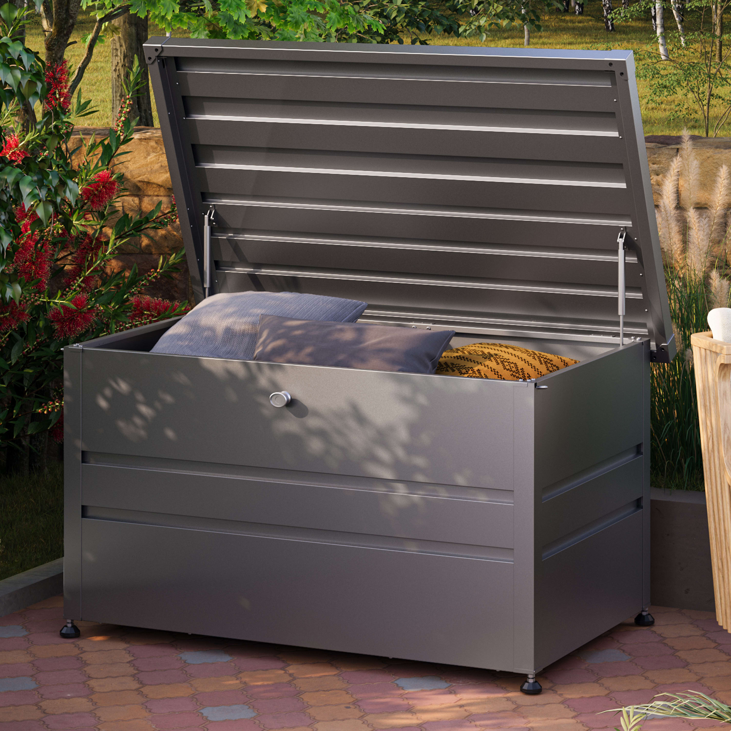 132 x 64 cm Gartenbox, anthrazit - (GFPV00768) Image