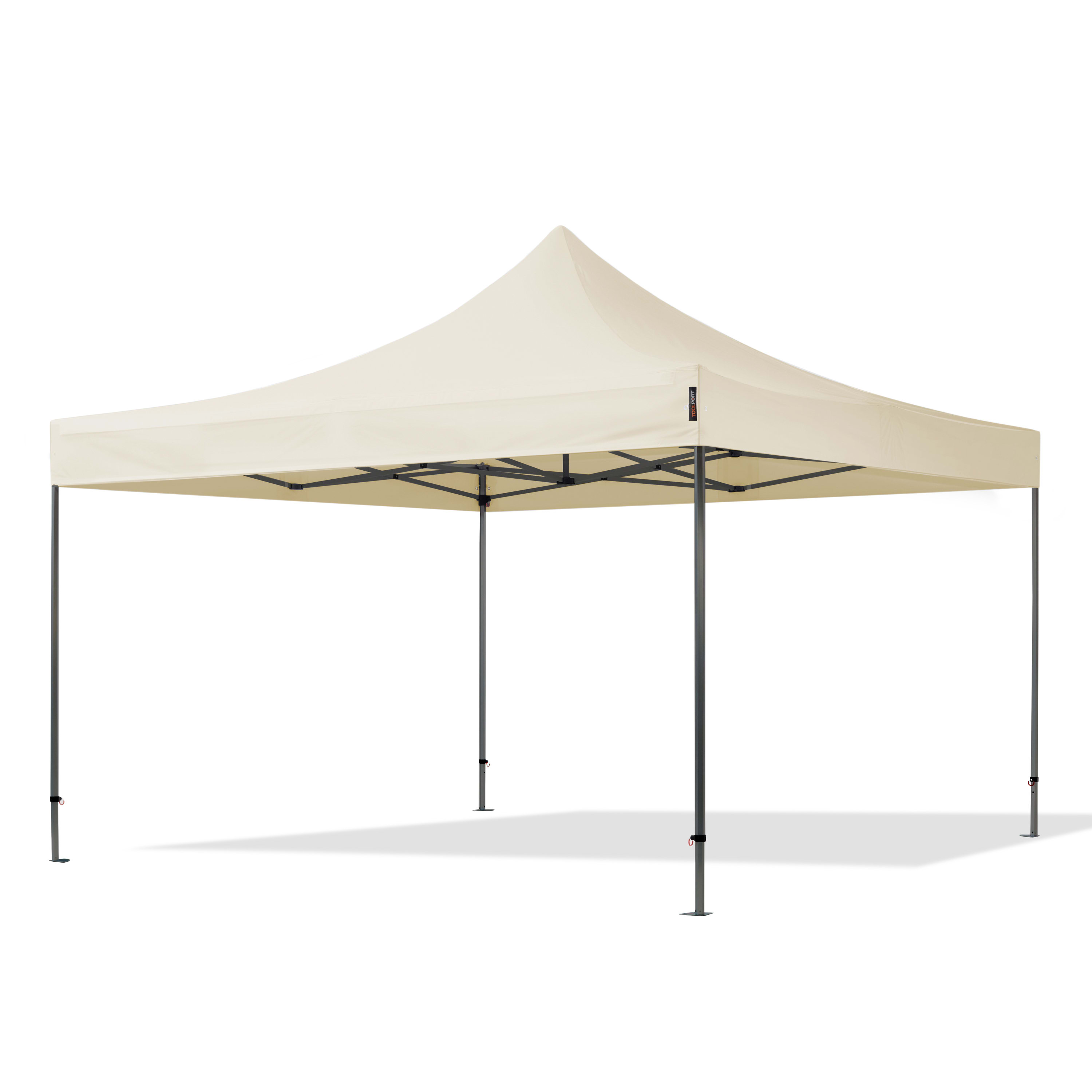 4x4m Stahl Faltpavillon, ohne Seitenteile, creme - (600093) Image