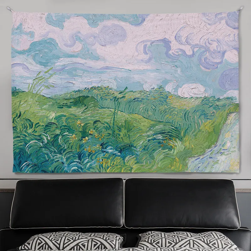 VIKAMA Van Gogh Meisterwerk-Wandteppich, geeignet für Wohnzimmer, Schlafzimmer und Büros. Langlebige und waschbare Wohndekoration. Image