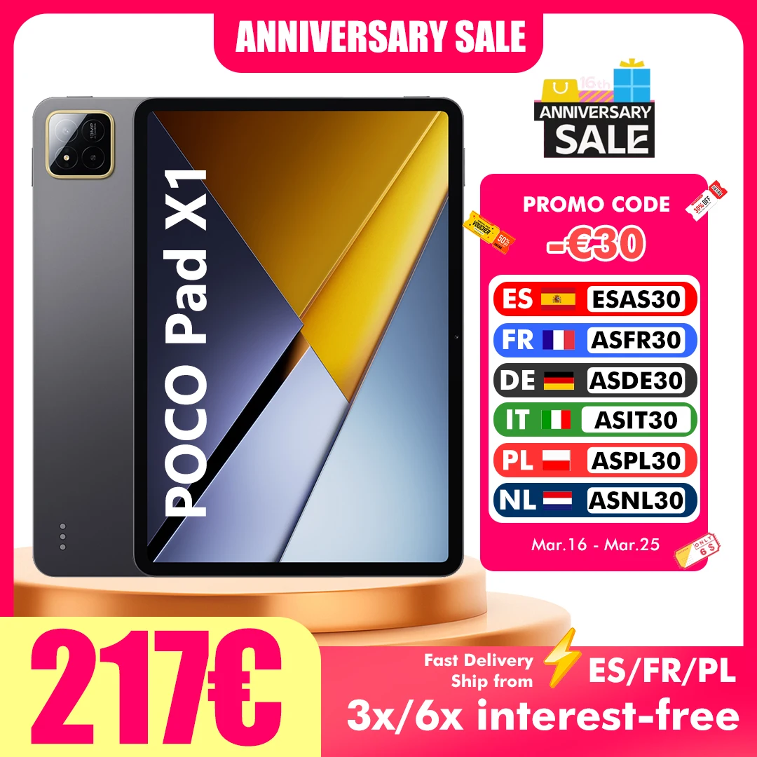 POCO Pad X1 8 GB 512 GB Tablet-PC 11'' 144 Hz Wi-Fi 6E 8850 mAh Image