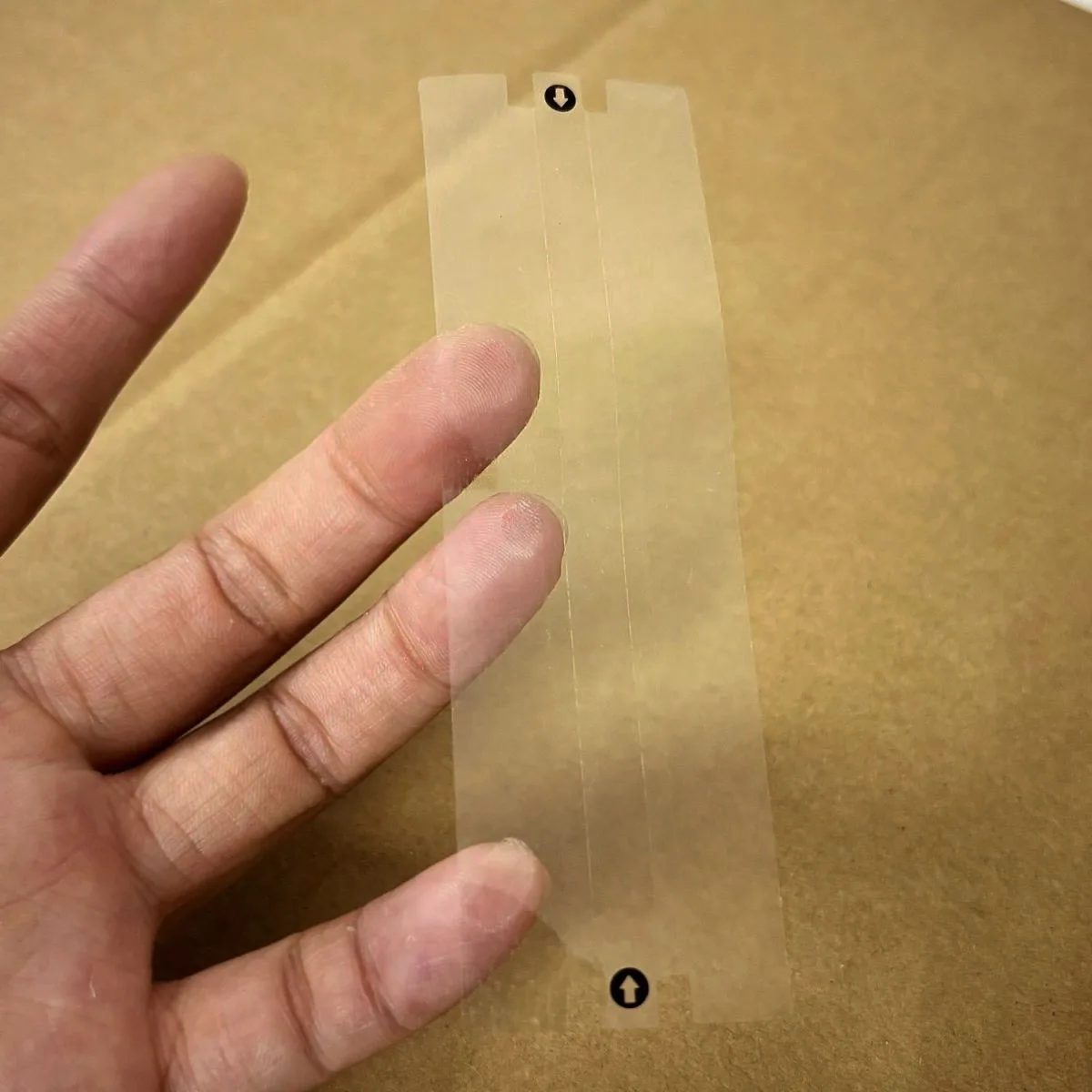 36/72 Stück transparentes, selbstklebendes, manipulationssicheres VOID-Etiketten-Klebeband für die Sicherheitsverpackung von wertvollen Gegenständen, leicht zu zerreißen Image