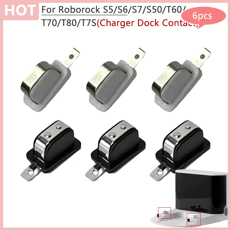 Austauschbare Ladegerät Dock Kontakt Für Roborock S5 /S6 /S7 /S50 /T60 /T70 /T80 /T7S Staubsauger Lade Kontakte Zubehör Image