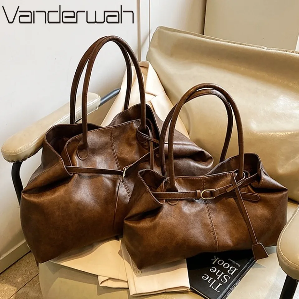 Winter Stil Vintage Schulter Handtaschen für Frauen Luxus Handtaschen Frauen Taschen Designer Handtaschen Zwei Größe Große Kapazität Totes