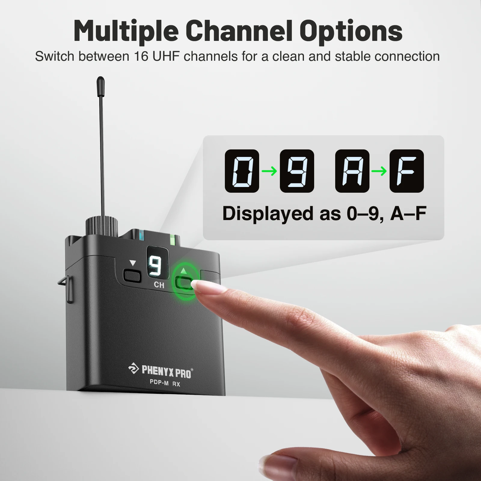 PMR-P-900 | Bodypack-Empfänger für PDP-M Wireless In-Ear-Monitor-System mit 16 UHF-Kanälen Image