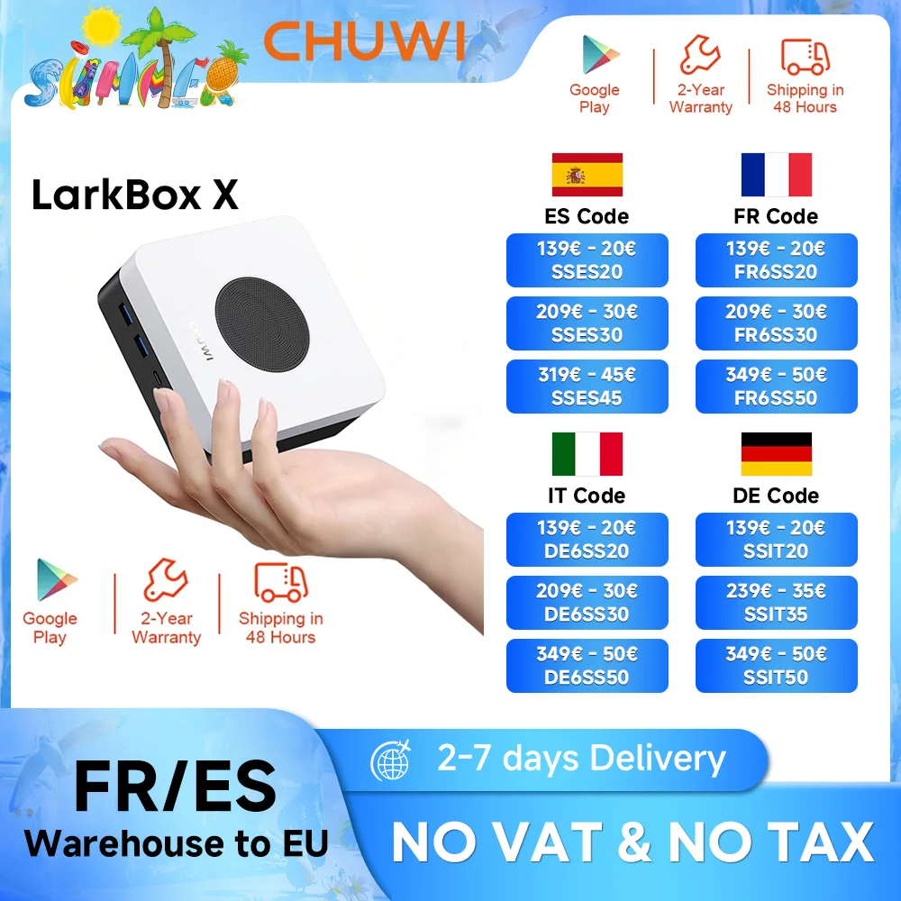 CHUWI LarkBox X Mini-PC Intel i3-1220P 8GB RAM 256GB SSD WiFi 6 Desktop-Computer Image