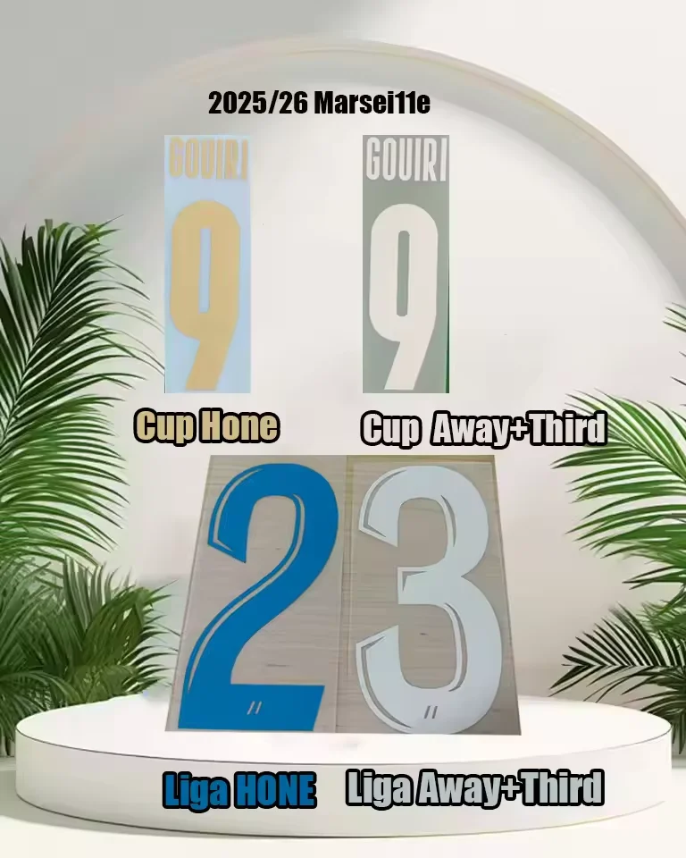 Maillots de football domicile, extérieur et troisième maillot de la ligue et de la coupe Marsei11e 2025/26, nom et numéro personnalisés, GREENWOOD, ensembles de noms de football, qualité AAAA