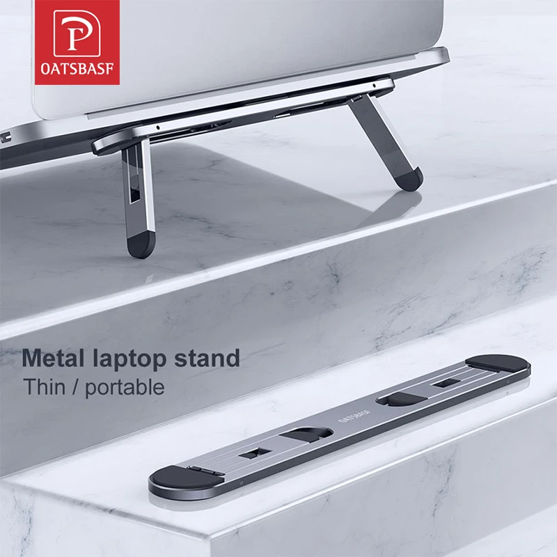 Oatsbasf Laptop-Ständer für MacBook Air Pro, unterstützt Tablet, tragbarer Notebook-Ständer, Mini-Riser, faltbarer Laptop-Halter, Kühlhalterung Image